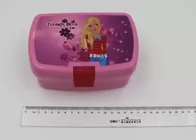 Eco Friendly Pink Cartoon Plastic Lunch Boxes For Adults With Lock In Office