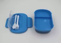 Promotional Two Layers Childrens Plastic Lunch Box With Divider Set And Cutlery