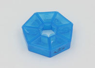 Eco - Friendly 7 Grids Plastic Pill Box For Patients / Weekly Pill Organiser