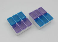 Pormotion Detachable Daily Medication Pill Boxes Blue And Purple Color