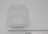 White Plastic Lunch Boxes With Compartments , Disposable Food Containers With Lids