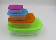 Colorfull Microwave Safe PP Plastic Lunch Boxes Food Container Set For Hiking , Picnic