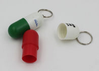 Capsule Shaped Home Plastic Pill Holder Keychain For Decoration