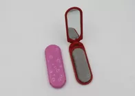 Professional Mini Travel Makeup Mirrors For Girls With Lint Magic Brush