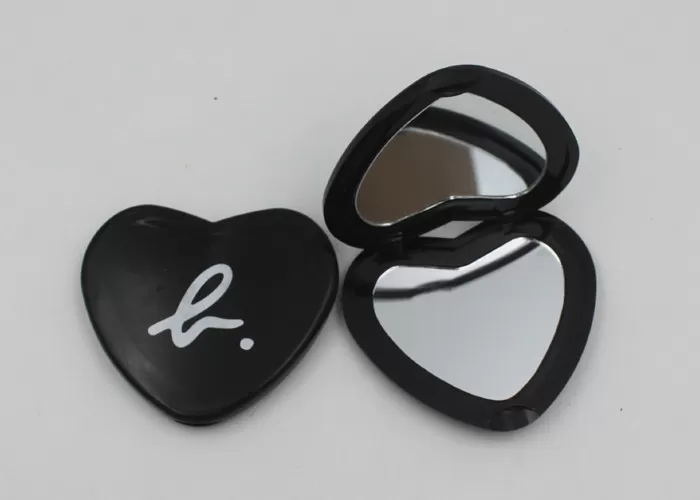 Heart Shape Travel Magnifying Makeup Mirror For Wedding Gift