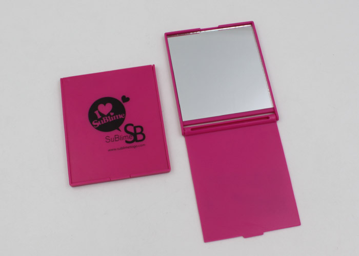 Small Pocket Compact Mirror in Square Shape with Customized Logo