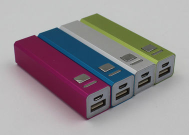 Colorful Rectangular Pocket USB Power Bank 2600mah Or Customized Capacity