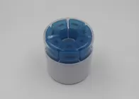 Cylindrical Plastic Pill Box With Stamp Printing Logo / 28 Day Pill Organizer