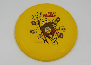 Eco - Friendly Yellow Plastic Frisbee EN71 , Outdoor Toy Flying Saucer Frisbee