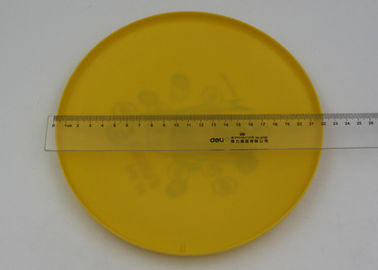 Eco - Friendly Yellow Plastic Frisbee EN71 , Outdoor Toy Flying Saucer Frisbee