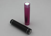 Black / Pink Cylindrical Micro USB Power Bank With Logo Printing CE ROHS