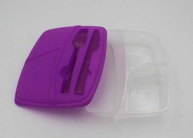 Convenient And Safety Hard Plastic Lunch Boxes With Compartments OEM