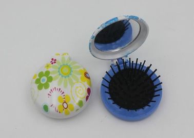 Elegant Travel Hanging Collapsible Hair Brush / Compact Mirror Brush