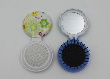 Elegant Travel Hanging Collapsible Hair Brush / Compact Mirror Brush