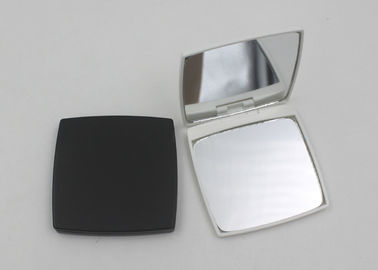 2x Magnified Square Golden Plastic Travel Makeup Mirrors , Portable Makeup Mirrors