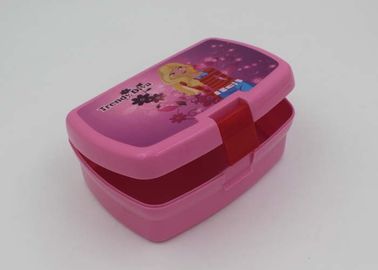 Eco Friendly Pink Cartoon Plastic Lunch Boxes For Adults With Lock In Office