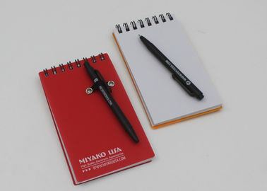 Small Stationery Recycled Paper Notebook / Journal With Plastic PP Cover