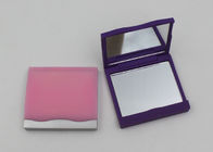 Personalized Two Way Glass Travel Makeup Mirrors For Girls / Women 6.8x6.3x1.2cm