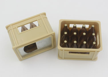 Plastic ABS + Metal Automatic Bottle Opener Crate Shaped With Logo Imprint