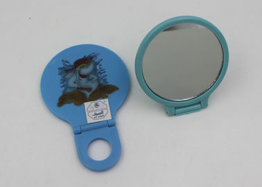 Mini Cute Round Travel Makeup Mirrors With Folding Handle For Children