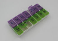 Promotional Pocket PP Plastic Pill Box With Date Letters / Two Week Pill Organizer
