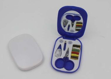 Blue Color Domestic Small Sewing Kit Tool With Hair Brush Set 8.8*5.9*1.2cm