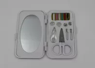 Plastic Rectangle Mini Sewing Kit Set With Mirror For Household CE ROHS