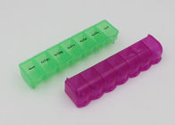Portable 7 Day Pill Box Organizer For Kid And Adult , Food Grade Medical Pill Box