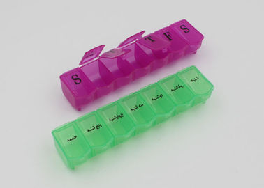 Portable 7 Day Pill Box Organizer For Kid And Adult , Food Grade Medical Pill Box