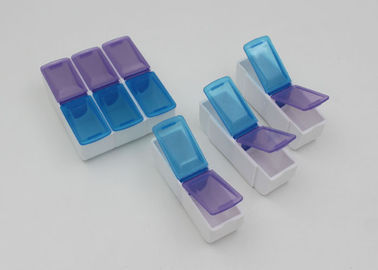 Pormotion Detachable Daily Medication Pill Boxes Blue And Purple Color