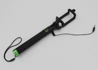 Black Aluminum Cable Take Pole Selfie Stick For Smart Phone Camera Tripod