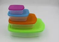 Colorfull Microwave Safe PP Plastic Lunch Boxes Food Container Set For Hiking , Picnic