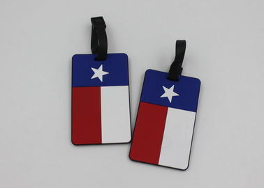 Bright Color Square Luggage Bag Tags For Travelling 10.3x5.3x0.5cm