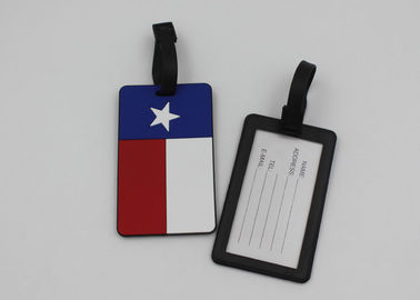 Bright Color Square Luggage Bag Tags For Travelling 10.3x5.3x0.5cm