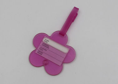 Eco - Friendly Flower Shape Baggage Identification Tag / Soft PVC Luggage Tag