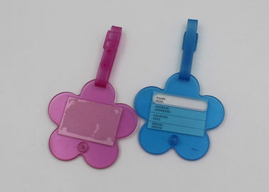 Eco - Friendly Flower Shape Baggage Identification Tag / Soft PVC Luggage Tag