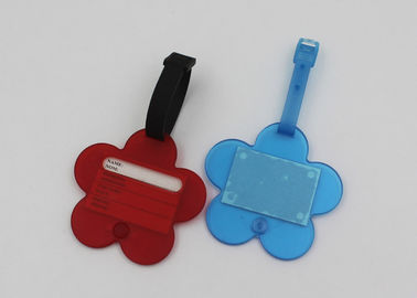 Eco - Friendly Flower Shape Baggage Identification Tag / Soft PVC Luggage Tag