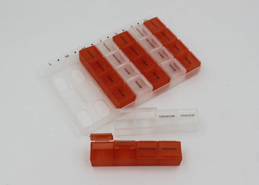 Food Safe Standard Small Plastic Pill Containers For Elderly With Logo Printing