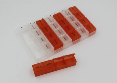 Food Safe Standard Small Plastic Pill Containers For Elderly With Logo Printing