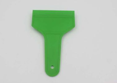 Small Car Ice Scraper With Rubber Blade And Green Sturdy Handle