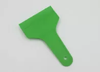 Small Car Ice Scraper With Rubber Blade And Green Sturdy Handle