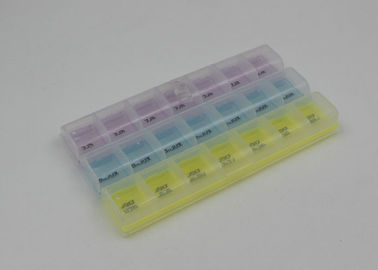 OEM Rectangle Plastic Pill Boxes For Men LFGB And FDA Standard