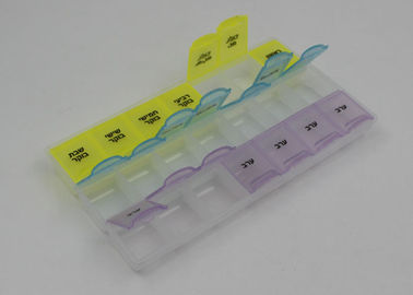 OEM Rectangle Plastic Pill Boxes For Men LFGB And FDA Standard