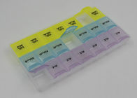 OEM Rectangle Plastic Pill Boxes For Men LFGB And FDA Standard