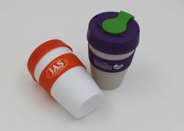 12OZ Novelty Insulated Plastic Coffee Cup , Non - Toxic Plastic Drinking Cups With Lids