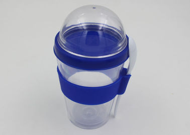 Eco - Friendly Plastic Coffee Cup With Dome Lid And Spoon For Kid And Adult