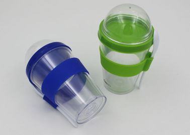 Eco - Friendly Plastic Coffee Cup With Dome Lid And Spoon For Kid And Adult