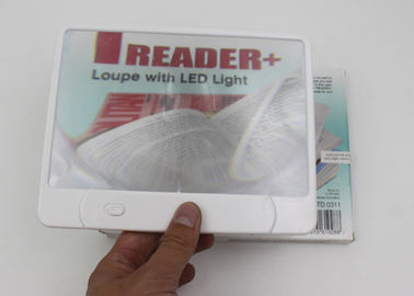 Panel LED Book Reading Lamp With 3X Magnifier / Full Page Magnifier Light