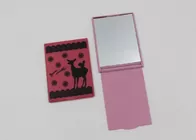 Pocket Size 1 Side Rectangular Plastic Makeup Mirror / Small Cosmetic Mirror