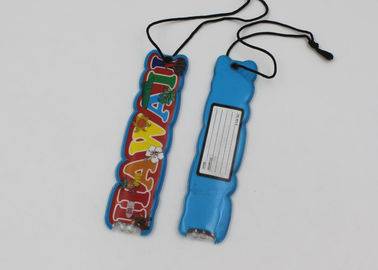 Custom Round Soft PVC Luggage Bag Tags with LED Light for Traveling